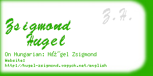 zsigmond hugel business card